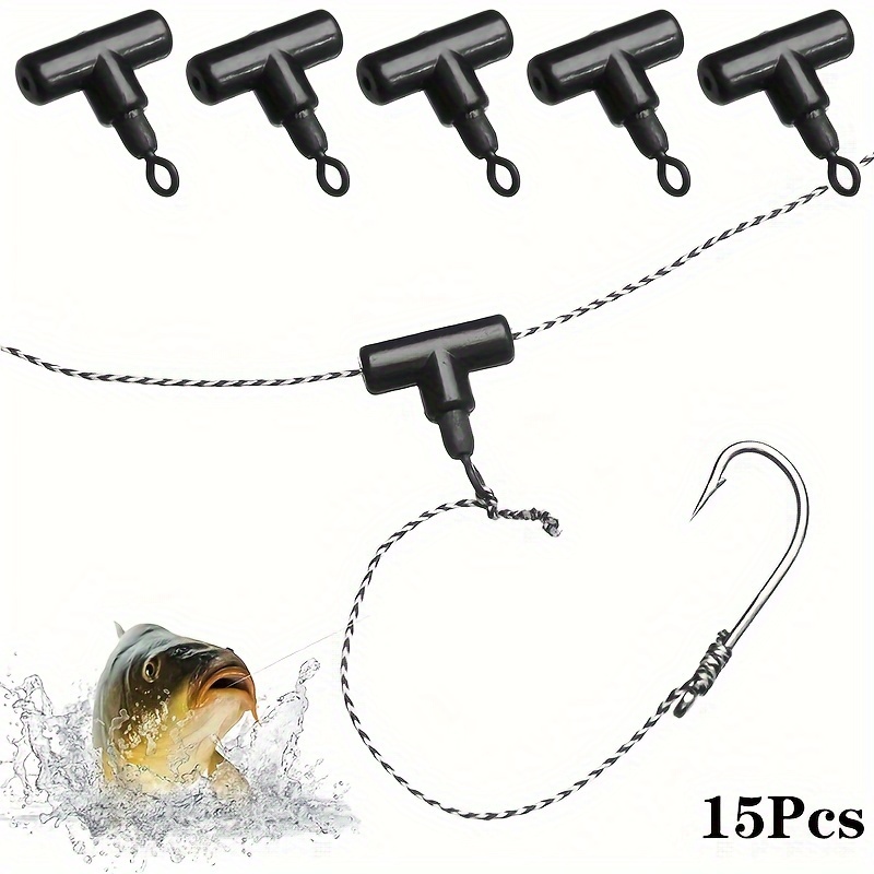 Fishing Line Winder - 15個入り 鯉釣りアクセサリー スライダースイベルリグビーズ ヘアカープリグ レジャーツール ローリングスイベル付き