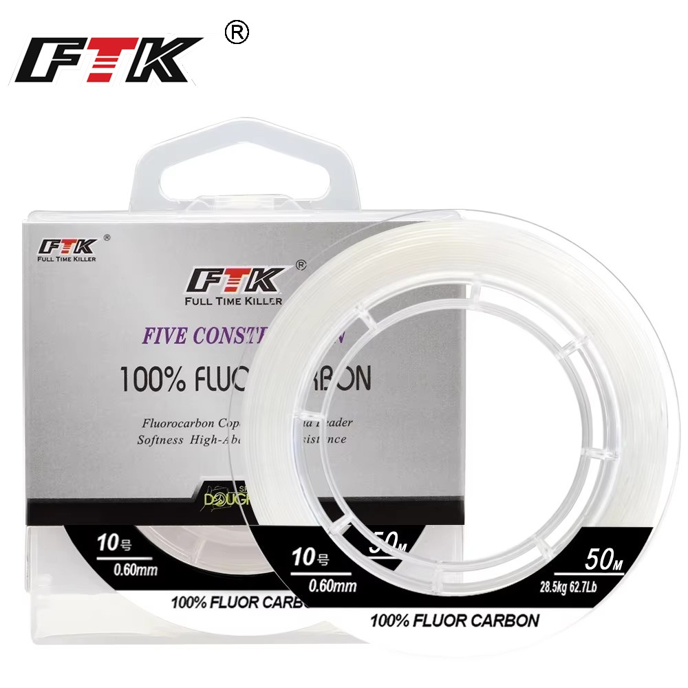 Fluorocarbon Line - 100% カーボンファイバー釣り糸 50 メートル 0.14 ミリメートル-0.60