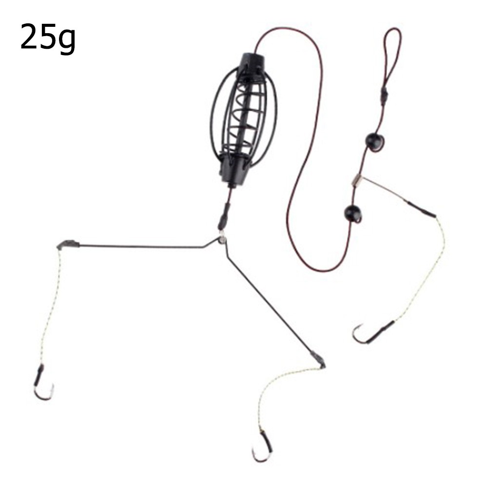Monofilament Line - 1 個鯉釣りフィーダーヨーロッパ鯉釣りケージフックリグセットインラインメソッドフィーダータックル巣春フック釣り機器