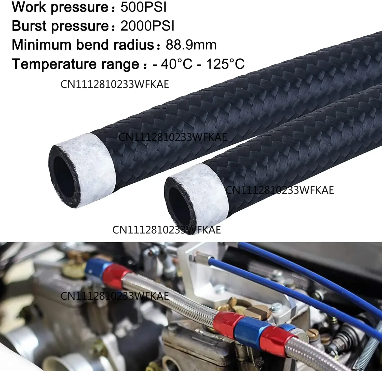 1M 3M 5M 燃料ホース オイルガスライン AN4 AN - Braided Line のレビューと価格