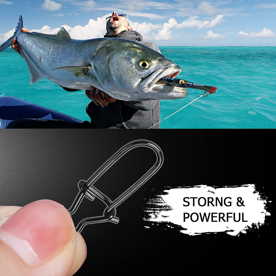 50 個クランクベイトスナップステンレス鋼デュオロックルアー - Fishing Line Cutter のレビューと価格