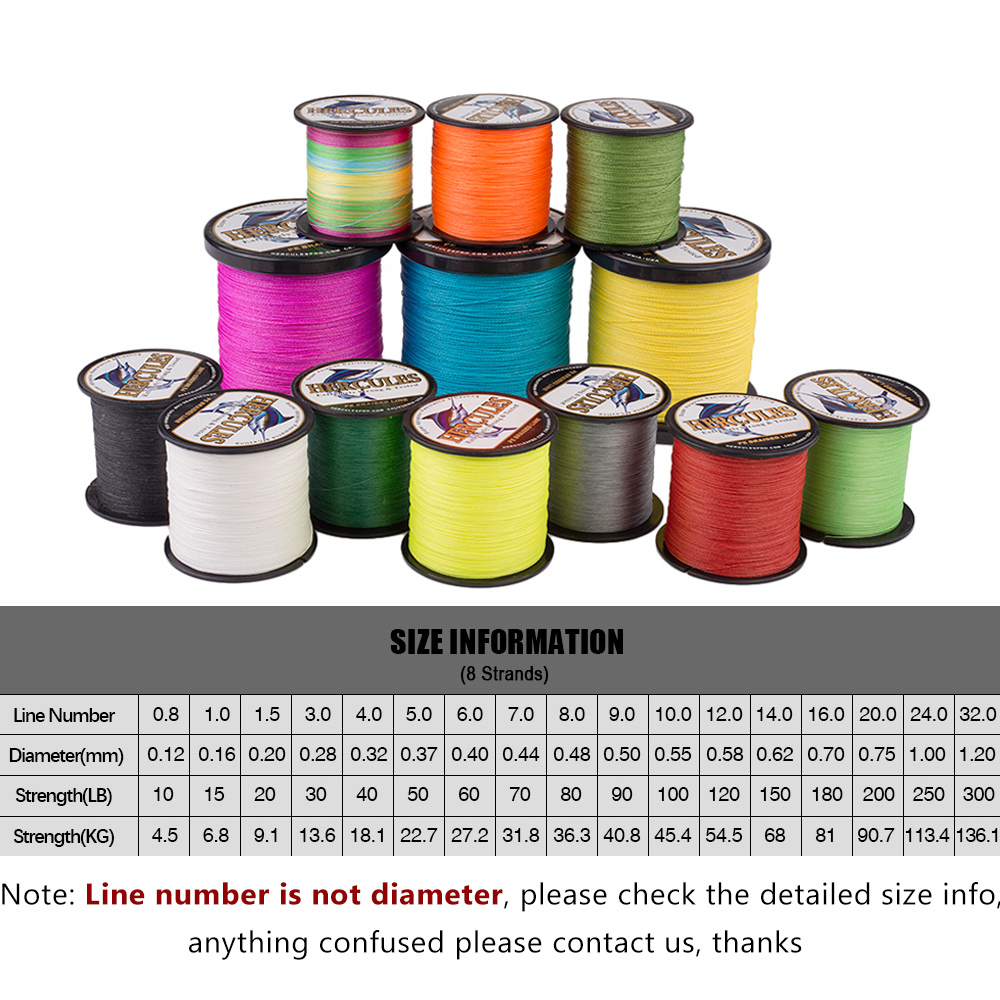 ヘラクレス 8 ストランド編組 10-150LB 釣り糸 3 - Ice Fishing Line のレビューと価格
