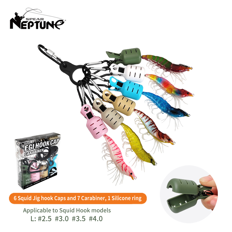 新型イカ釣り餌保護カバー6個の網足タコフックカバーイカ傘餌キ - Fishing Line Dispenser のレビューと価格