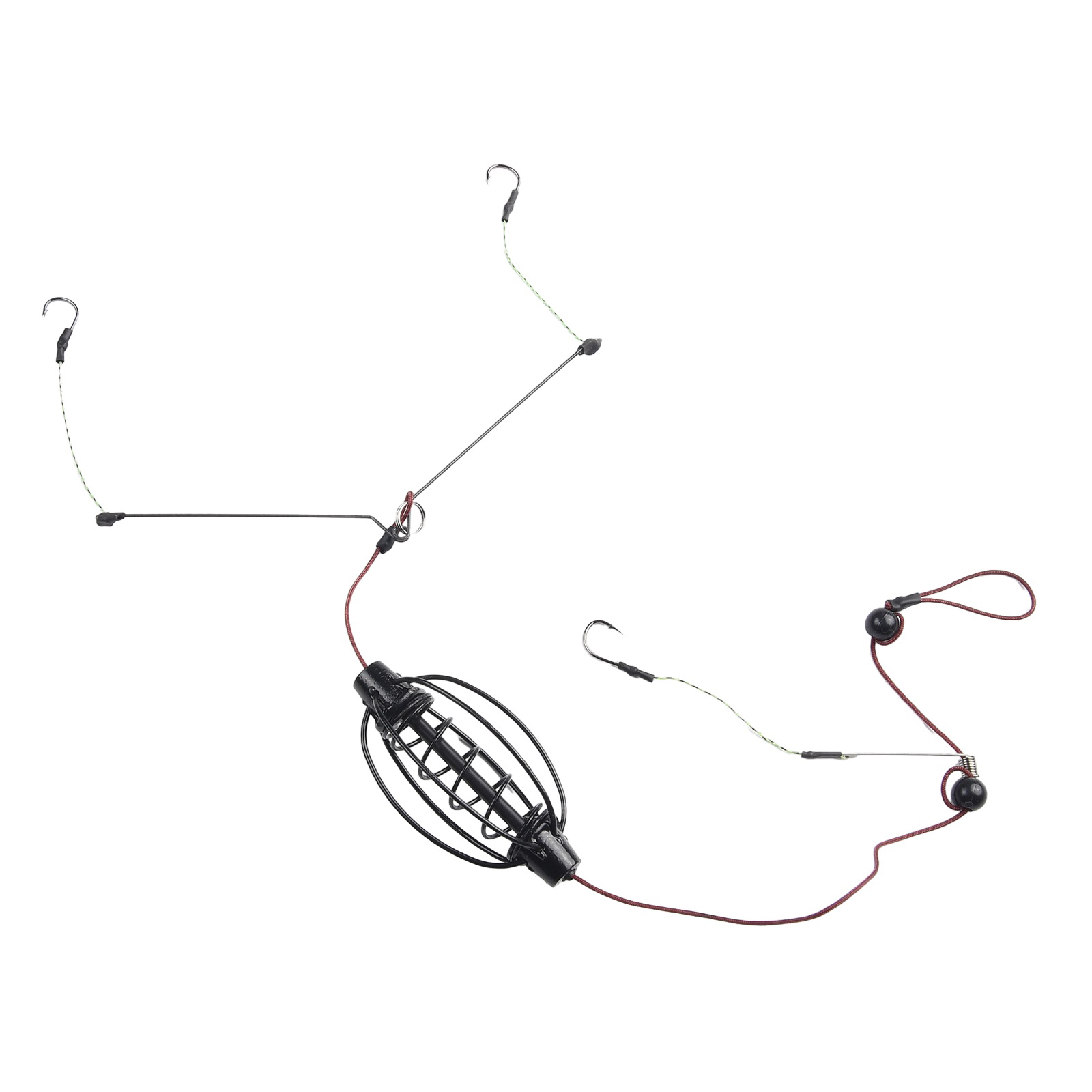 1 個鯉釣りフィーダーヨーロッパ鯉釣りケージフックリグセット - Monofilament Line のレビューと価格